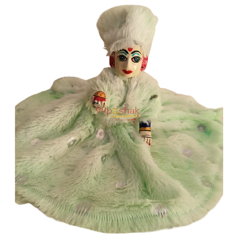 Laddu Gopal Chamki Velvet Fur Dress - Single Pc - Random Color