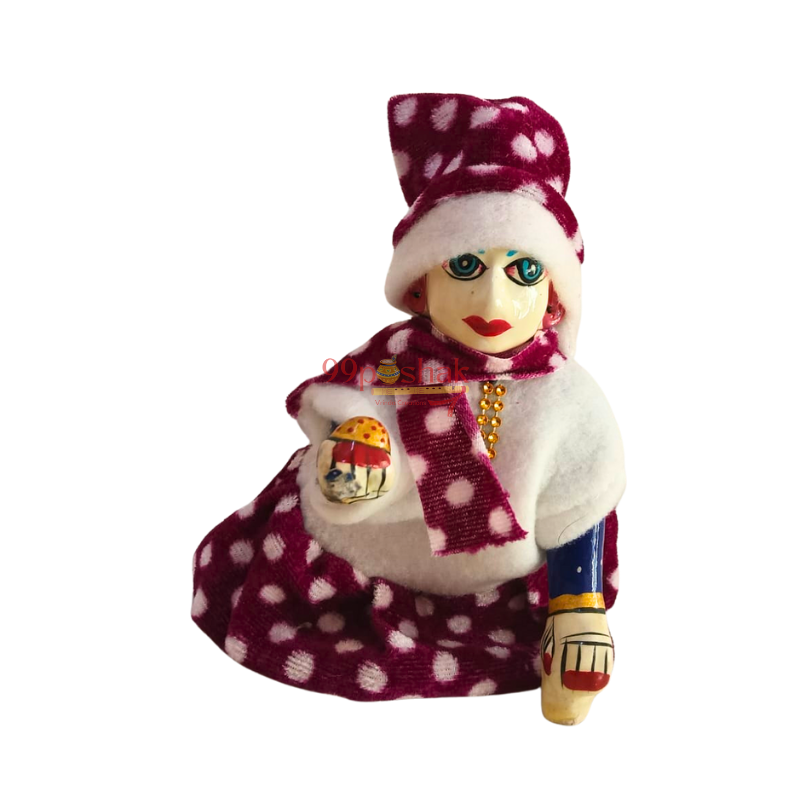 Winter Velvet Kurta Dhoti Patka with Cap for Laddu Gopal