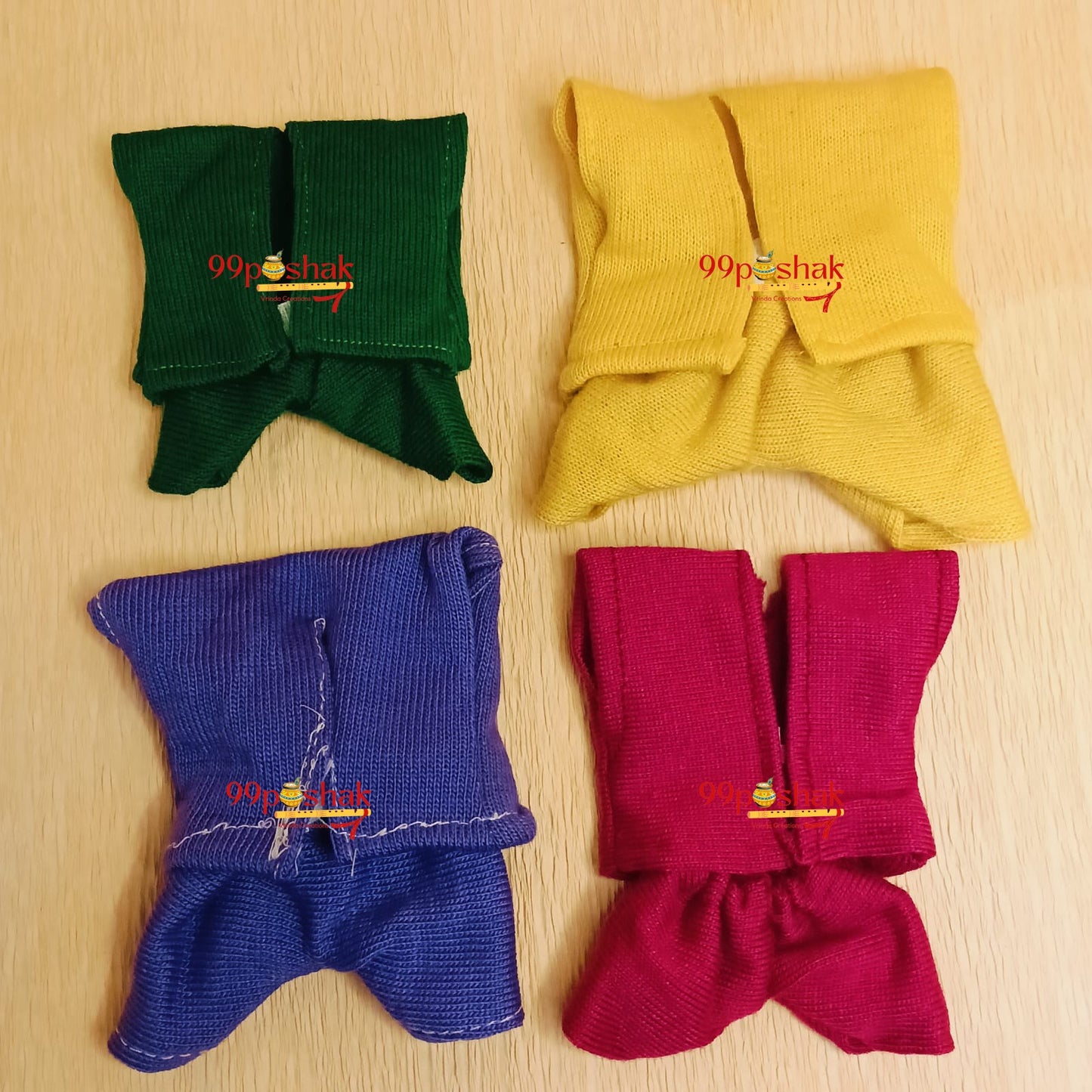 Laddu Gopal Dark Color Inner wear for Winters Pack of 4