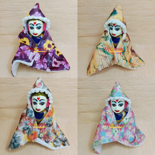 Laddu Gopal Woolen Ponchoo Flower Print Pack of 4